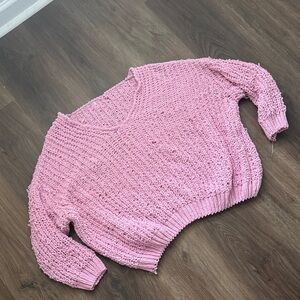 Cozy Pink Knit Sweater